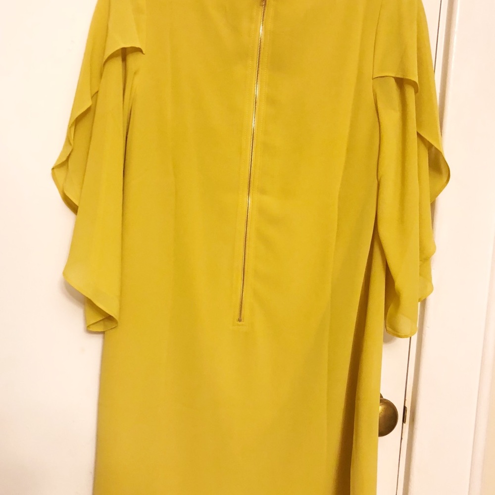 Pink Zebra Boutique style dress with flow sleeves
